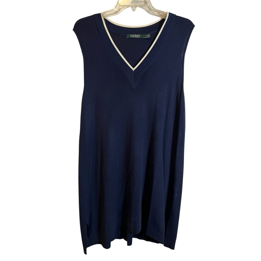 Lauren Ralph Lauren Women’s Navy Tank Top Maxi Dress Size 1X